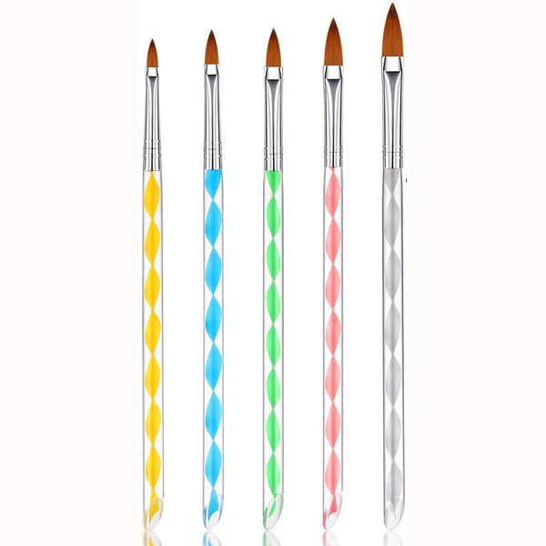 acrylic nail brush set 5pcs painting round sable acrylic design finger art uv gel diy drawing brush pen nail art tool kits factory, Yellow
acrylic nail brush set 5pcs painting round sable acrylic design finger art uv gel diy drawing brush pen nail art tool kits factory, Yellow