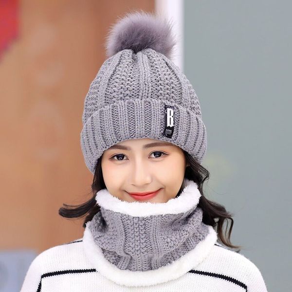 winter warm beanies casual wool knitting hats cap with collar set plush women fur ball pompom hats caps bonnet female accessory, Blue;gray
winter warm beanies casual wool knitting hats cap with collar set plush women fur ball pompom hats caps bonnet female accessory, Blue;gray
