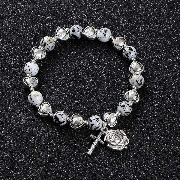 komi vintage stone alloy rose beaded cross pendant adjustable bracelets religious jewelry virgin mary handmade bangle gift r-178, Red;blue
komi vintage stone alloy rose beaded cross pendant adjustable bracelets religious jewelry virgin mary handmade bangle gift r-178, Red;blue