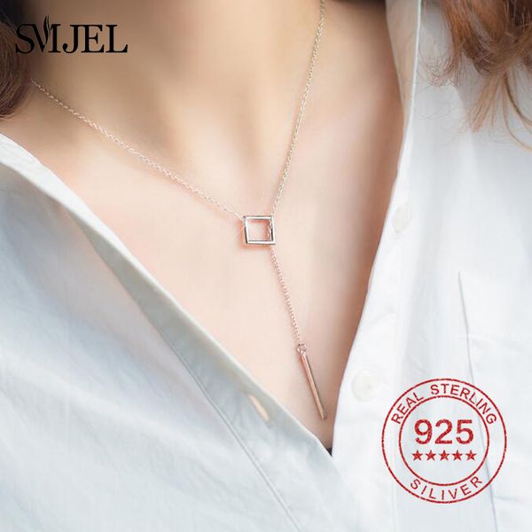 smjel 925 sterling silver jewelry women necklaces circle with bar chain necklace for women collares chain necklaces & pendants
smjel 925 sterling silver jewelry women necklaces circle with bar chain necklace for women collares chain necklaces & pendants