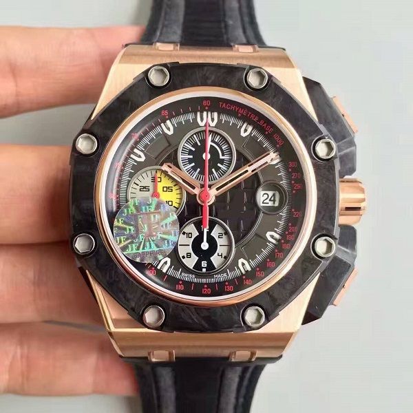 44mm 26290 chronograph gp26290 men watch sapphire crystal jf wristwatch cal.3126 forged carbon bezel sport big guy watches, Slivery;brown
44mm 26290 chronograph gp26290 men watch sapphire crystal jf wristwatch cal.3126 forged carbon bezel sport big guy watches, Slivery;brown