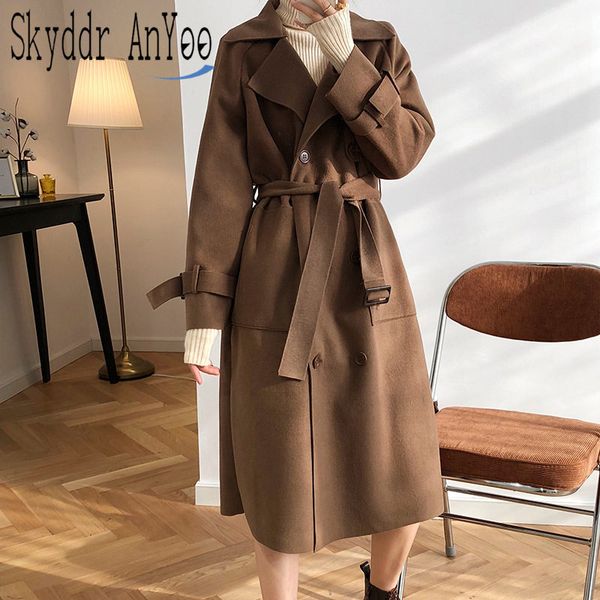 autmn women vintage woolen trech coat single breasted cotton padded cashmere woolen loose straight cardigan feminine outwear, Black
autmn women vintage woolen trech coat single breasted cotton padded cashmere woolen loose straight cardigan feminine outwear, Black