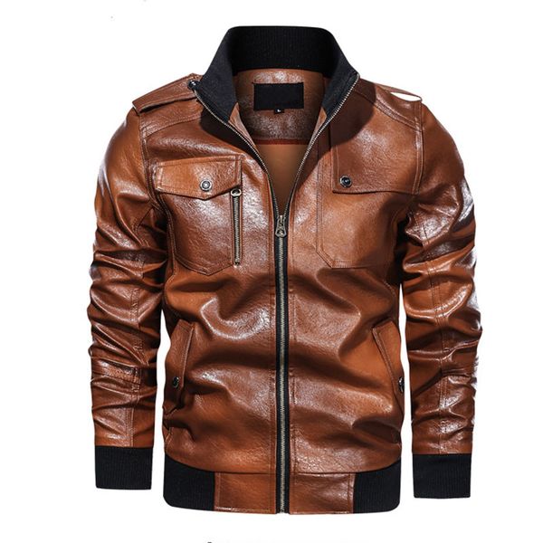 isurvivor 2020 men leather pu zipper jackets coats male casual fashion slim fit large size winter autumn pu jackets jaqueta, Black;brown
isurvivor 2020 men leather pu zipper jackets coats male casual fashion slim fit large size winter autumn pu jackets jaqueta, Black;brown