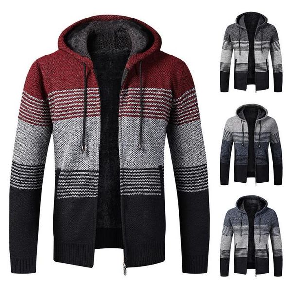 20fw men sweater cardigan casual contrast color long sleeve loose hooded fleece sweater coat mens winter jacket, White;black
20fw men sweater cardigan casual contrast color long sleeve loose hooded fleece sweater coat mens winter jacket, White;black