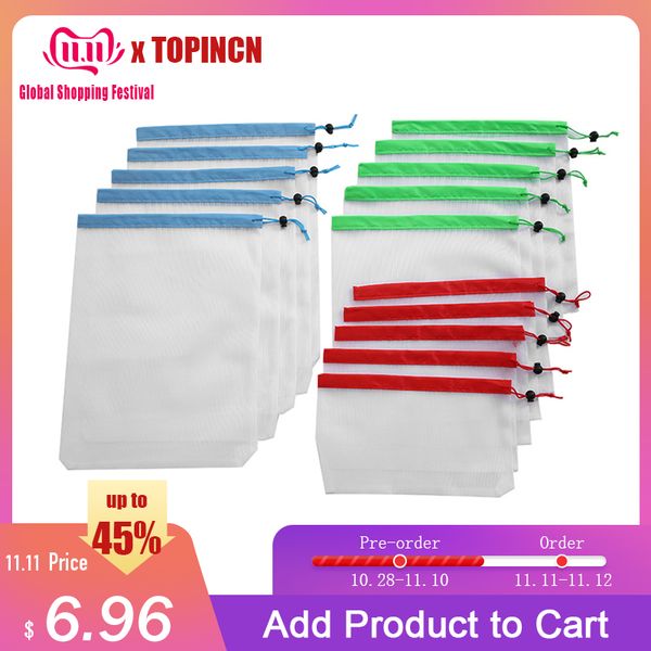 hanging baskets 15pcs reusable mesh produce bags washable for grocery shopping storage fruit vegetable toys sundries organizer bag
hanging baskets 15pcs reusable mesh produce bags washable for grocery shopping storage fruit vegetable toys sundries organizer bag