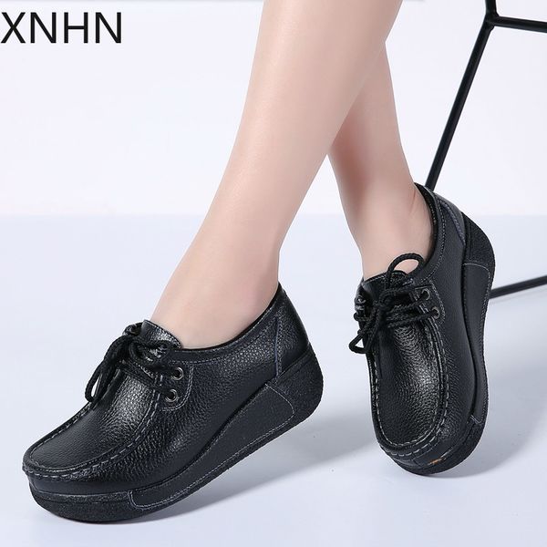 2020 autumn women platform sneakers shoes ladies genuine leather lace up flats women thick heel platform flats shoes, Black
2020 autumn women platform sneakers shoes ladies genuine leather lace up flats women thick heel platform flats shoes, Black