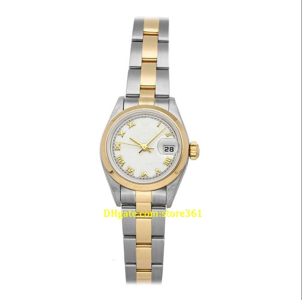 20 style casual dress mechanical automatic 26mm steel yellow gold ladies bracelet watch 69163, Slivery;brown
20 style casual dress mechanical automatic 26mm steel yellow gold ladies bracelet watch 69163, Slivery;brown