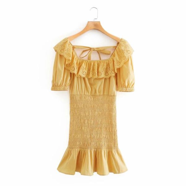 2020 a line yellow summer a line women's dresses clothing ladies fan flounce lace fishtail dress elastic slim short sleeve girl skirt, Black;gray
2020 a line yellow summer a line women's dresses clothing ladies fan flounce lace fishtail dress elastic slim short sleeve girl skirt, Black;gray