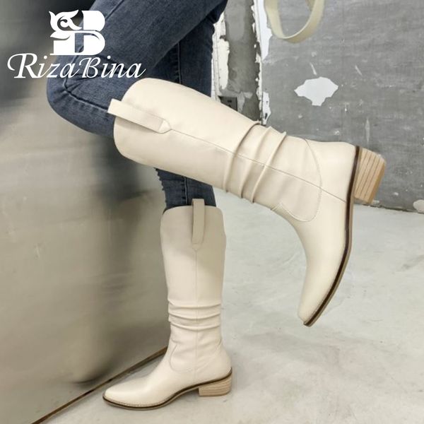 rizabina women knee boots genuine leather thick heel winter shoes woman fashion warm long boot office lady footwear size 33-40, Black
rizabina women knee boots genuine leather thick heel winter shoes woman fashion warm long boot office lady footwear size 33-40, Black