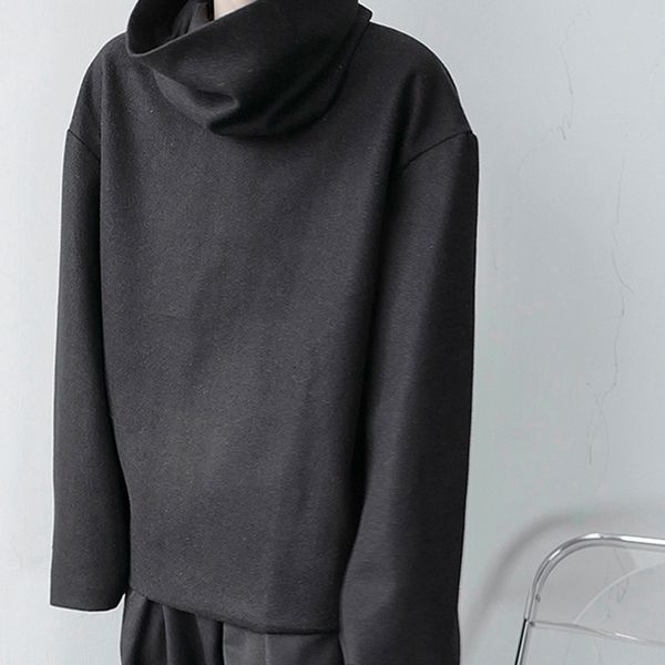 sweater men's spring and autumn loose casual bottoming shirt men's korean bf lazy high garden collar oversize coat, White;black
sweater men's spring and autumn loose casual bottoming shirt men's korean bf lazy high garden collar oversize coat, White;black