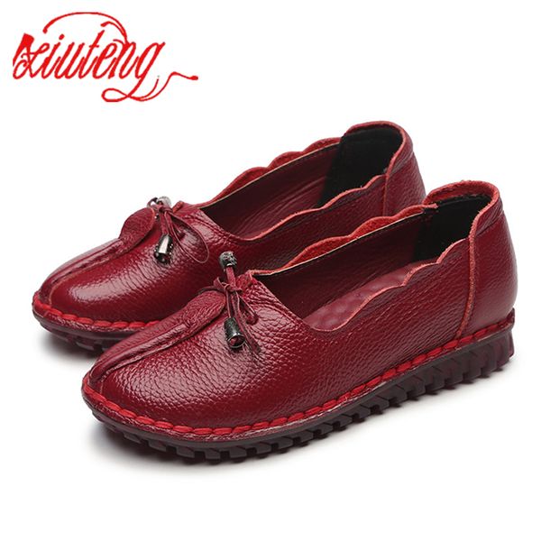 xiuteng fashion genuine leather super soft comfortable women shoes flat shoes woman rivets casual spring autumn flats, Black
xiuteng fashion genuine leather super soft comfortable women shoes flat shoes woman rivets casual spring autumn flats, Black