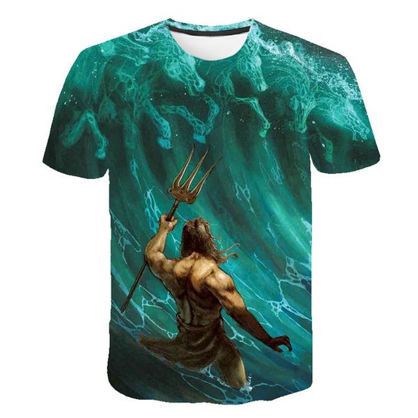 anime cartoon poseidon cosplay 3d print shirts anime hentai harajuku men clothing