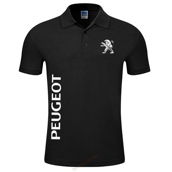 men summer print letters male peugeot polo shirt solid colours mens, White;black
men summer print letters male peugeot polo shirt solid colours mens, White;black