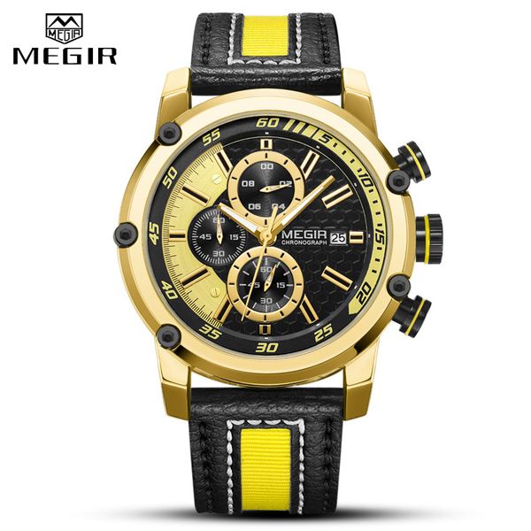 watch brand megir men's sale men's chronograph leather strap waterproof sports quartz watch business calendar tigqa, Slivery;brown
watch brand megir men's sale men's chronograph leather strap waterproof sports quartz watch business calendar tigqa, Slivery;brown