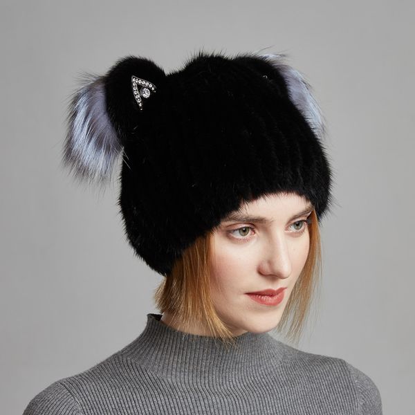 beanie/skull caps winter style natural cap for women vertical weaving mink hat lovely cat ears with fur hats, Blue;gray
beanie/skull caps winter style natural cap for women vertical weaving mink hat lovely cat ears with fur hats, Blue;gray
