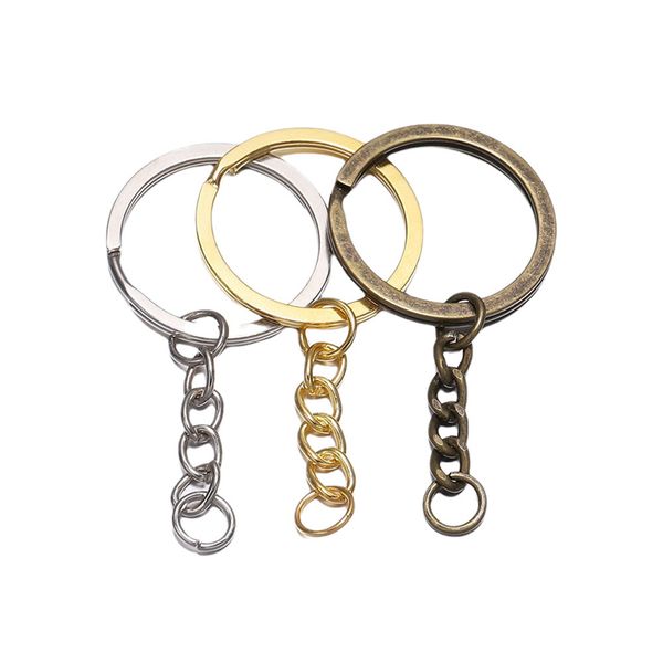 10pcs 30mm bronze gold color keyring key chain split ring with short chain key rings women men chains accessories, Silver
10pcs 30mm bronze gold color keyring key chain split ring with short chain key rings women men chains accessories, Silver