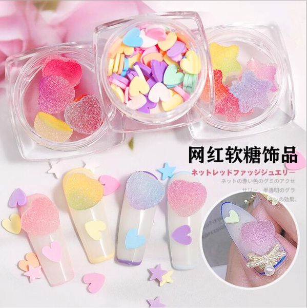 2020new candy soft sweets 3d nail art decorations jelly sugar soft heart star lovely candy japanese style jewelry nail manicure, Silver;gold
2020new candy soft sweets 3d nail art decorations jelly sugar soft heart star lovely candy japanese style jewelry nail manicure, Silver;gold