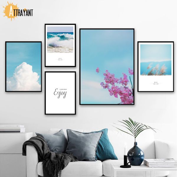 reed blue sky cloud sea pink flower quotes wall art canvas painting nordic posters and prints wall pictures for living room
reed blue sky cloud sea pink flower quotes wall art canvas painting nordic posters and prints wall pictures for living room