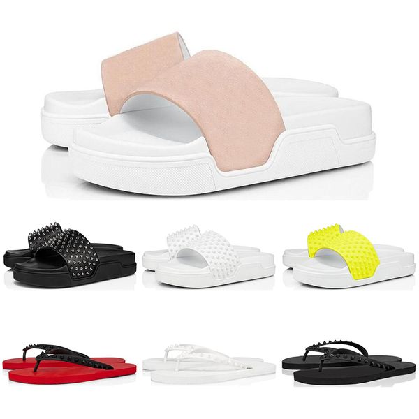 red bottom slippers men women fashion slides triple black white pink spikes mens flat flip flops outdoor beach l platform sandals
red bottom slippers men women fashion slides triple black white pink spikes mens flat flip flops outdoor beach l platform sandals