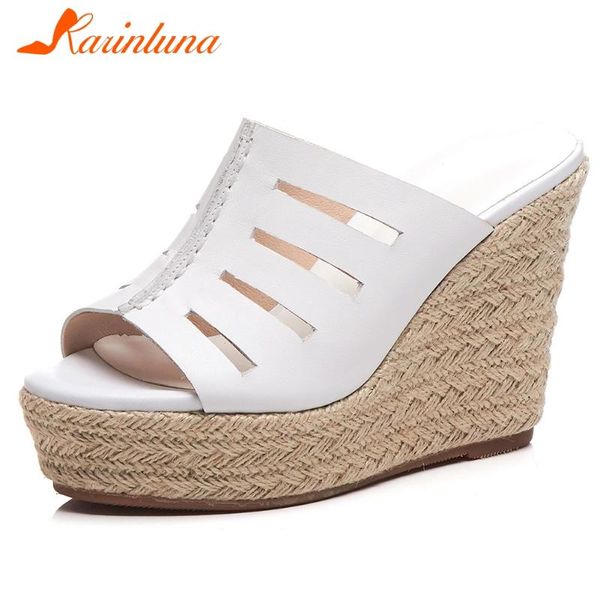 karin genuine leather female wedges solid slip on sandals open toe solid designer platform women sandals women shoes, Black
karin genuine leather female wedges solid slip on sandals open toe solid designer platform women sandals women shoes, Black