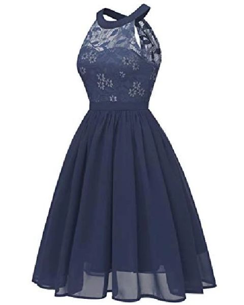 women floral lace chiffon sleeveless pleated swing formal wedding party cocktail dress, navy blue, Black
women floral lace chiffon sleeveless pleated swing formal wedding party cocktail dress, navy blue, Black