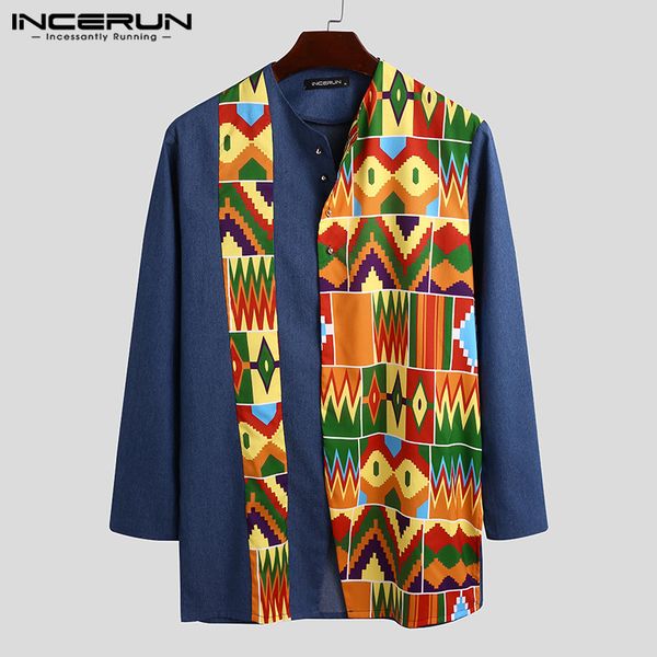 mens ethnic style shirts fashion long sleeve patchwork printed camisas incerun casual buttons blusas vinatge chemise plus size, White;black
mens ethnic style shirts fashion long sleeve patchwork printed camisas incerun casual buttons blusas vinatge chemise plus size, White;black