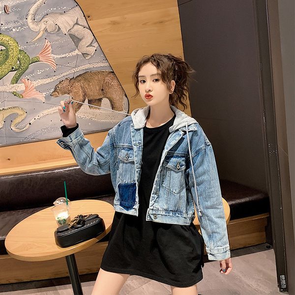 women's jackets factory direct selling net red denim coat 2021 spring and autumn korean short loose bf style fashion women, Black;brown
women's jackets factory direct selling net red denim coat 2021 spring and autumn korean short loose bf style fashion women, Black;brown