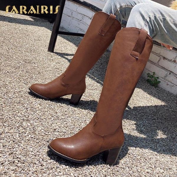 boots sarairis 2021 arrivals high heels western woman shoes platform slip-on solid spring autumn fashion ladies, Black
boots sarairis 2021 arrivals high heels western woman shoes platform slip-on solid spring autumn fashion ladies, Black