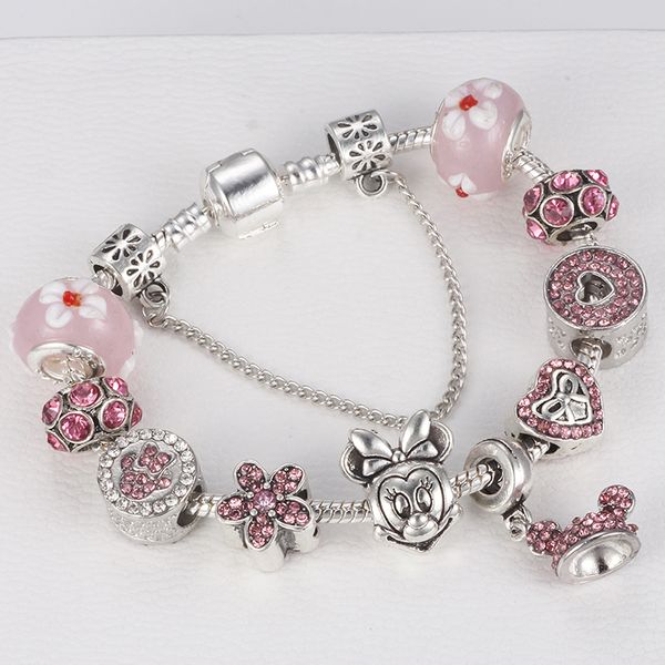 european and american cartoon kingdom princess bracelet style diy beaded pink princess dream bracelet, Black
european and american cartoon kingdom princess bracelet style diy beaded pink princess dream bracelet, Black