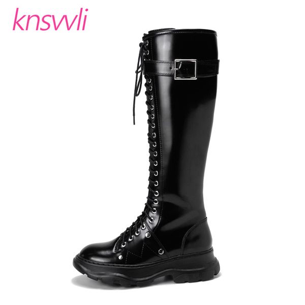 thick sole motorcycle boots women lace up round toe casual long boots woman platform rome shoes rivets knee high woman, Black
thick sole motorcycle boots women lace up round toe casual long boots woman platform rome shoes rivets knee high woman, Black