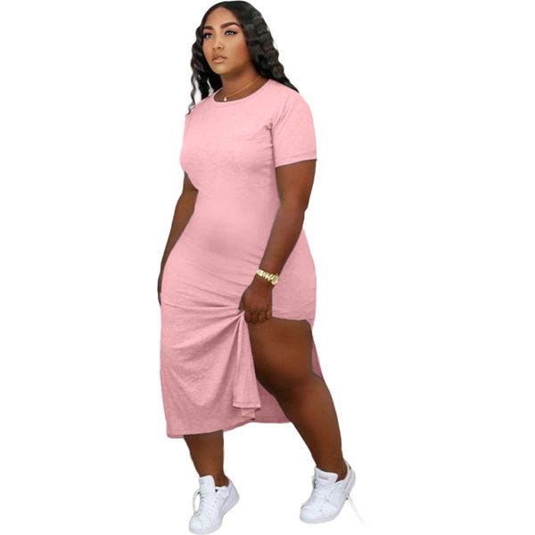women dresses fashion solid color split loose midi dresses casual crew neck short sleeve dress women clothes, Black;gray
women dresses fashion solid color split loose midi dresses casual crew neck short sleeve dress women clothes, Black;gray