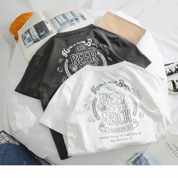 european and american retro tide brand summer t-shirt men loose cotton short-sleeve t-shirt lovers students bf wind tide, White;black
european and american retro tide brand summer t-shirt men loose cotton short-sleeve t-shirt lovers students bf wind tide, White;black