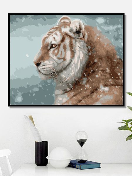 yijie diy painting by numbers white tiger drawing on canvas handpainted painting art gift diy home decoration
yijie diy painting by numbers white tiger drawing on canvas handpainted painting art gift diy home decoration