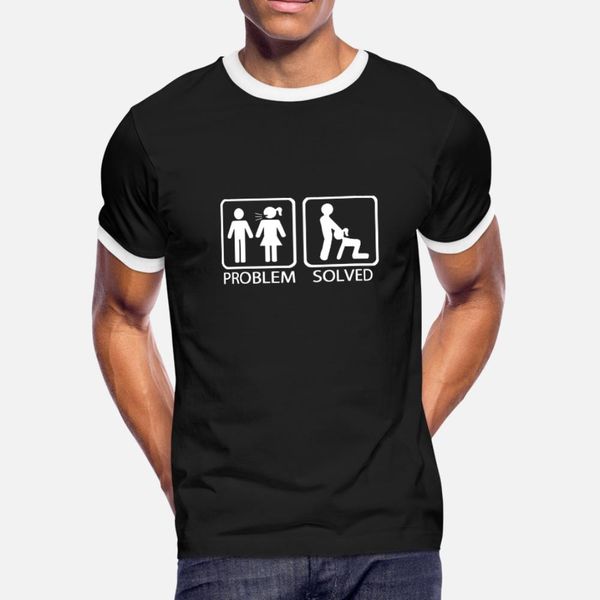 problem solved t shirt men sunlight 100% cotton euro size s-3xl pattern sunlight basic summer normal shirt