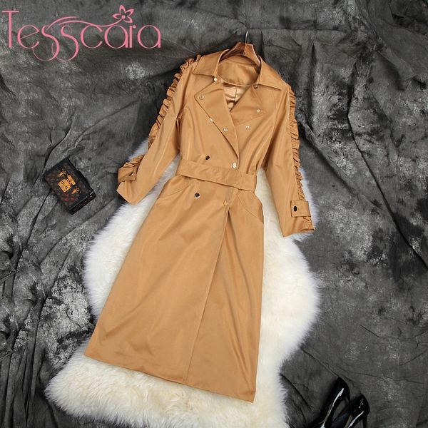 tesscara women runway designer spring trench coat long elegant office lady cocktail party blazer outerwear & coats, Tan;black
tesscara women runway designer spring trench coat long elegant office lady cocktail party blazer outerwear & coats, Tan;black
