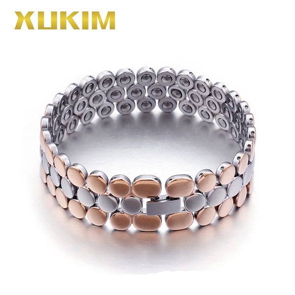 xmb122 xukim jewelry stainless steel health magnet bracelet men germanite bracelets new fasion lovers bangles, Black
xmb122 xukim jewelry stainless steel health magnet bracelet men germanite bracelets new fasion lovers bangles, Black