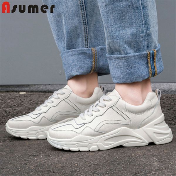 asumer 2020 flat platform shoes ladies sneaker lace up single shoes fashion casual genuine leather dad woman, Black
asumer 2020 flat platform shoes ladies sneaker lace up single shoes fashion casual genuine leather dad woman, Black