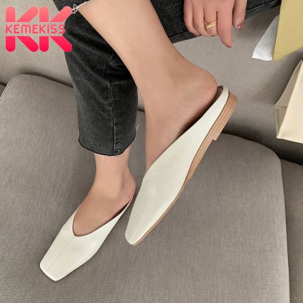 kemekiss women sandals shoes square toe low heel mules slip on genuine leather shoes ladies footwear size 34-43, Black
kemekiss women sandals shoes square toe low heel mules slip on genuine leather shoes ladies footwear size 34-43, Black