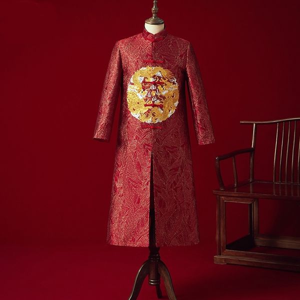 ethnic clothing vintage loose cheongsam traditional chinese wedding gown red satin qipao embroidery dragon costume vestido oriental mens kk3
ethnic clothing vintage loose cheongsam traditional chinese wedding gown red satin qipao embroidery dragon costume vestido oriental mens kk3