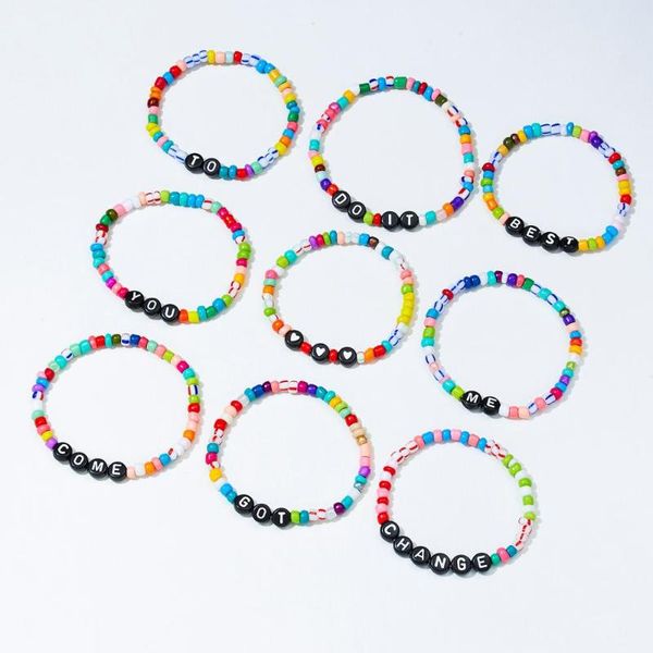 new boho letter rainbow beaded charm bracelets men women fashion alphabets strand heart you love me to do it couple jewelry, Golden;silver
new boho letter rainbow beaded charm bracelets men women fashion alphabets strand heart you love me to do it couple jewelry, Golden;silver