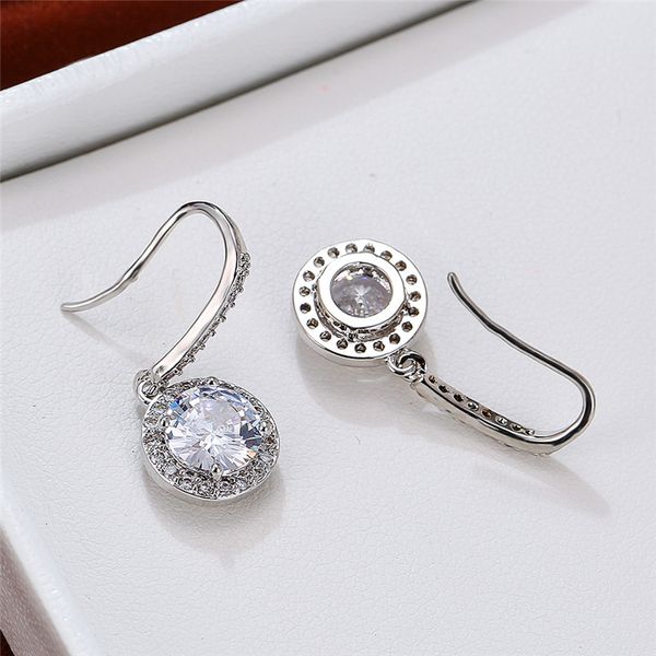 dangle & chandelier daindy female white crystal drop earrings cute rose gold color luxury bridal round wedding for women, Silver
dangle & chandelier daindy female white crystal drop earrings cute rose gold color luxury bridal round wedding for women, Silver
