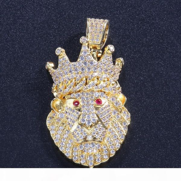 crown lion pendant necklace new mens hip hop necklace jewelry gold plated iced out pendant necklaces, Silver 
crown lion pendant necklace new mens hip hop necklace jewelry gold plated iced out pendant necklaces, Silver