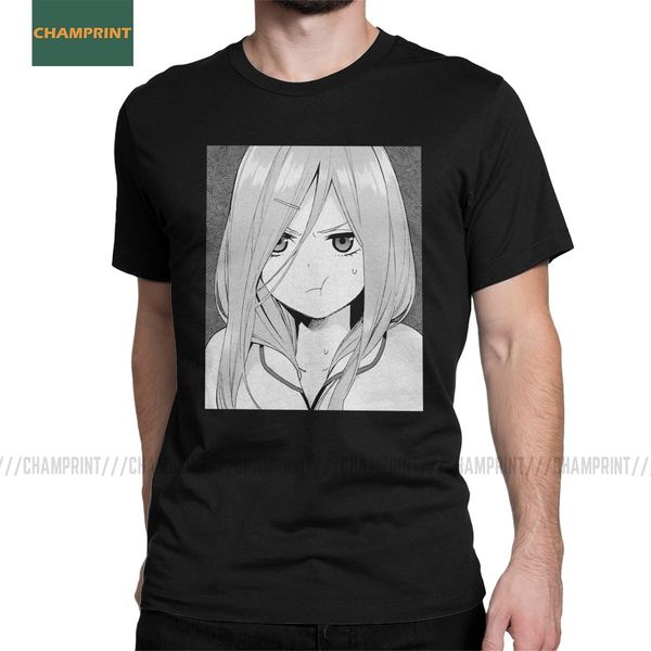 men t-shirt miku nakano pouting the quintessential quintuplets cotton tees short sleeve manga anime t shirt crew neck new