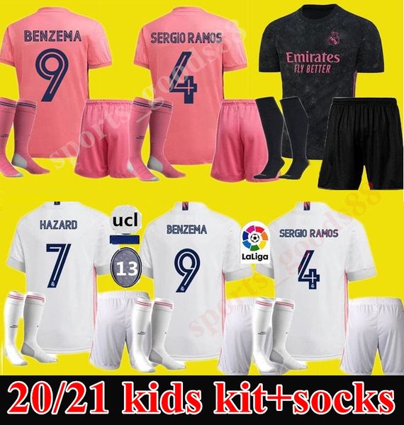 kids 19 20 21 real madrid soccer jersey kits 2020 2021 sergio ramos hazard jovic vinicius benzema modric football shirts child uniforms, Black;yellow
kids 19 20 21 real madrid soccer jersey kits 2020 2021 sergio ramos hazard jovic vinicius benzema modric football shirts child uniforms, Black;yellow