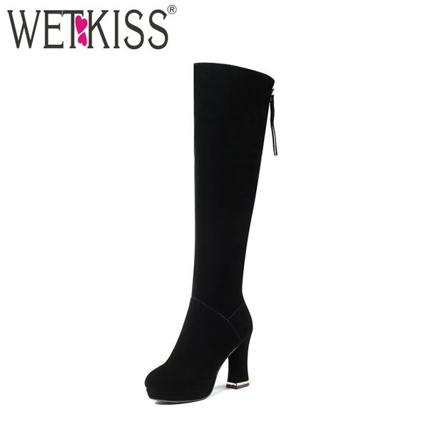wetkiss black zipper women shoes flock knee boots thick high heels short plush platform boots 2020 elegant ladies
wetkiss black zipper women shoes flock knee boots thick high heels short plush platform boots 2020 elegant ladies