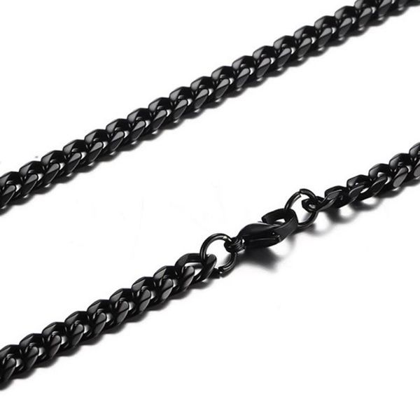 width 6mm stainless steel black color cuban chain waterproof men woman curb link necklace various sizes, Silver
width 6mm stainless steel black color cuban chain waterproof men woman curb link necklace various sizes, Silver