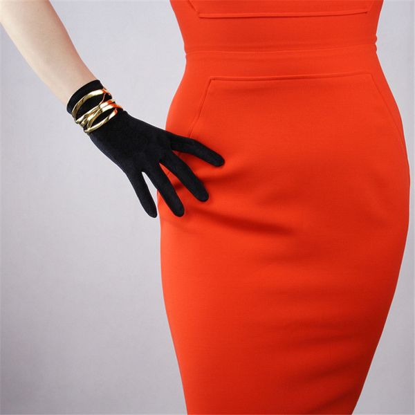 five fingers gloves 22cm black velour short section high elastic velvet flannel gold female touch function wsr10, Blue;gray
five fingers gloves 22cm black velour short section high elastic velvet flannel gold female touch function wsr10, Blue;gray