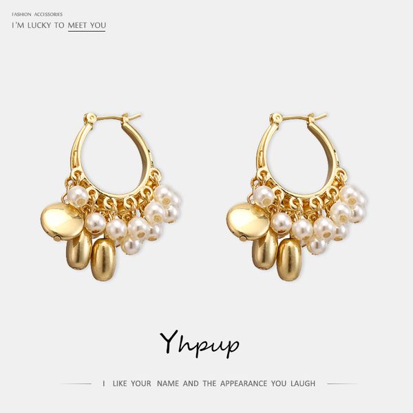 yhpup trendy personality imitation pearls tassel dangle earrings copper gold geometric elegant earrings for women party jewelry, Silver
yhpup trendy personality imitation pearls tassel dangle earrings copper gold geometric elegant earrings for women party jewelry, Silver