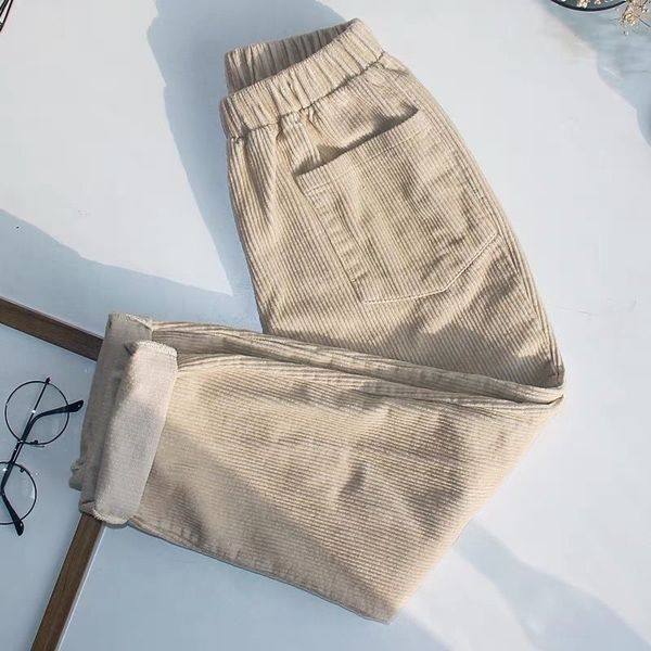 women 2020 autumn winter corduroy harem pants female fashion thicken casual plus size pants ladies loose high waist trousers w08, Black;white
women 2020 autumn winter corduroy harem pants female fashion thicken casual plus size pants ladies loose high waist trousers w08, Black;white