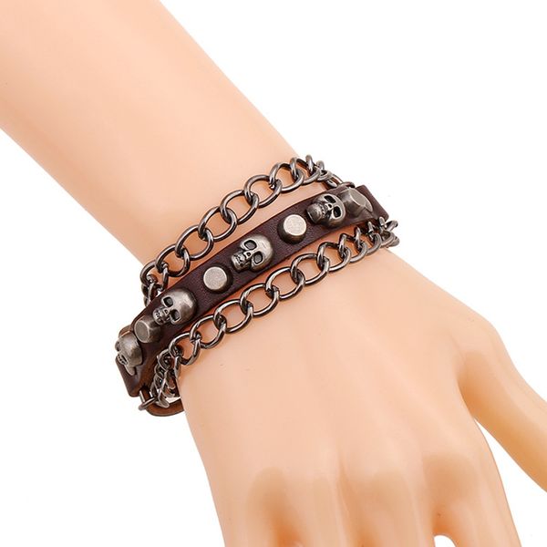 punk leather bracelet jewelry buckle vintage men women metal wristbands bracelets hand accessories, Golden;silver
punk leather bracelet jewelry buckle vintage men women metal wristbands bracelets hand accessories, Golden;silver